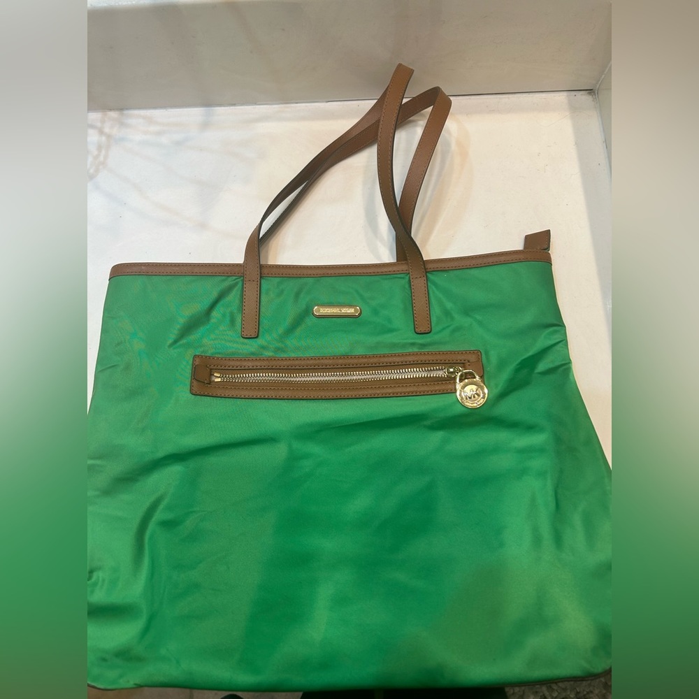Michael Kors Kempton Nylon Tote in Kelly Green